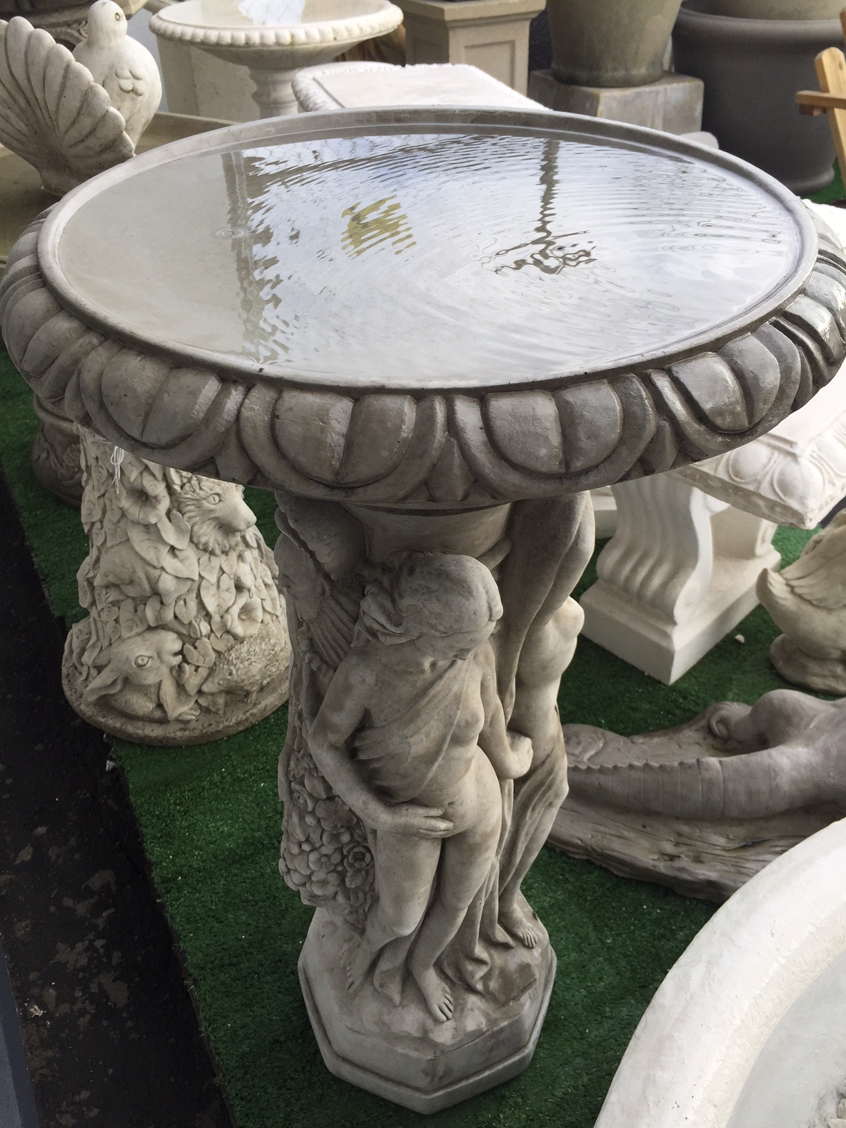 Three Graces Birdbath